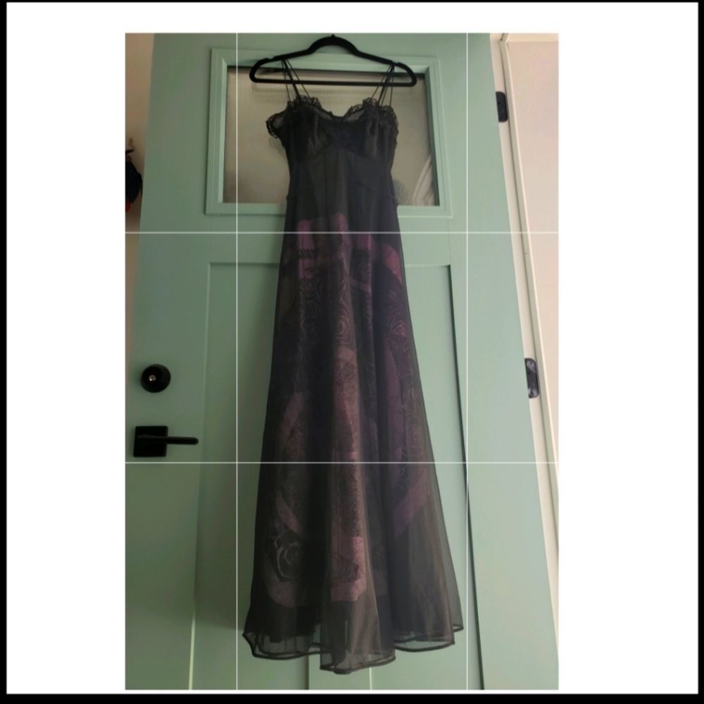 Handmade Distressed Maxi Dress – “Buried Beauty” Design